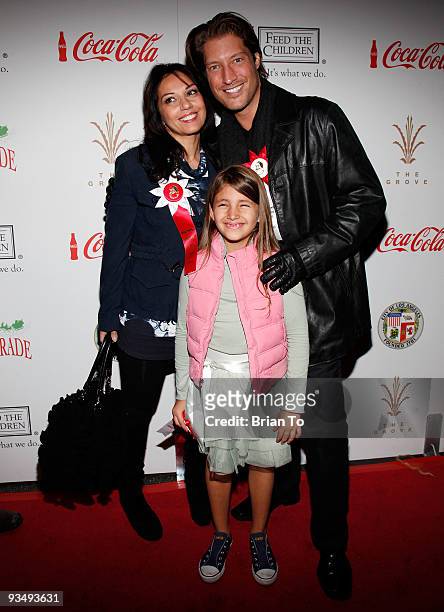 Sean Kanan , wife, and daughter attend the 2009 Hollywood Christmas Parade on November 29, 2009 in Hollywood, California.