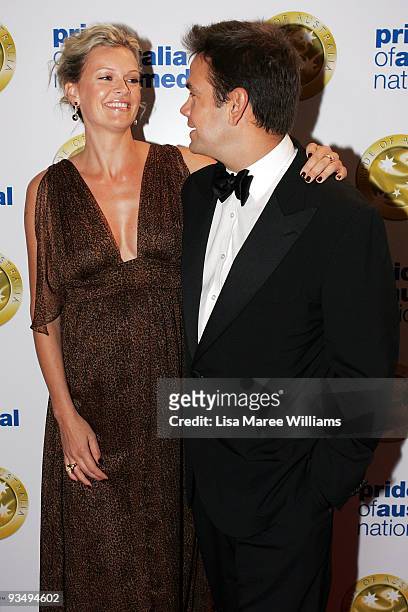 Television personality Sarah Murdoch and husband Lachlan Murdoch arrive for the Pride of Australia National Medal 2009 ceremony at the Westin Hotel...