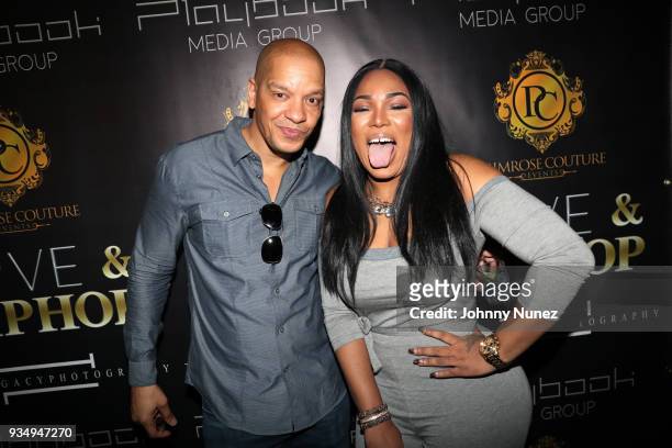 Peter Gunz and Lia Givenchy attend the "Love & Hip Hop Atlanta" Viewing Party at Hayatynyc on March 19, 2018 in New York City.