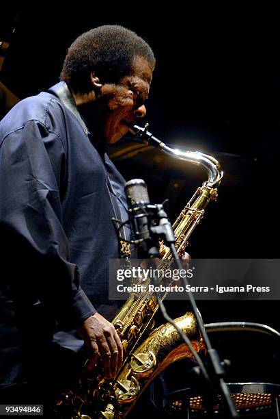 Musician Wayne Shorter perform at Bologna Jazz festiva on 14 November in Bologna