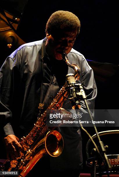 Musician Wayne Shorter perform at Bologna Jazz festiva on 14 November in Bologna