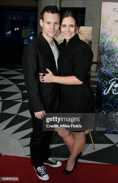 Actress Saskia Burmeister and Jamie Croft arrive for the Australian Premiere of 'Bright Star' at Dendy Opera Quays on November 30, 2009 in Sydney,...