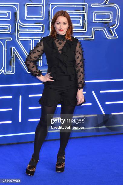 Arielle Free attends the European Premiere of 'Ready Player One' at Vue West End on March 19, 2018 in London, England.