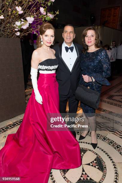 Jean Shafiroff wearing dress by Carolina Herrera , David Patterson attend Endometriosis Foundation of America 9th Annual Blossom Ball at Cipriani...