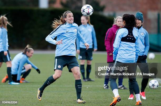 Manchester City's Jill Scott during a training session at the City Football Academy, Manchester.