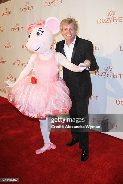 Nigel Lythgoe and Angelina The Ballerina at The Dizzy Feet Foundation's Inaugural Celebration Of Dance held at The Kodak Theatre on November 29, 2009...