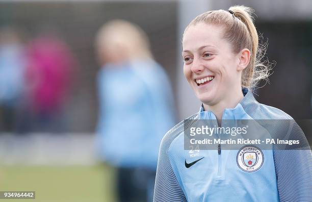 Manchester City's Keira Walsh, during a training session at the City Football Academy, Manchester.