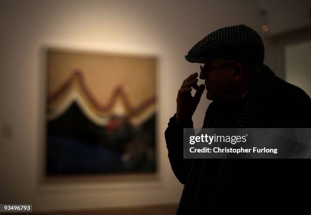 Artist David Hockney views some of his work during a tour of the new Nottingham Contemporary art space which is holding a major retrospective of his...