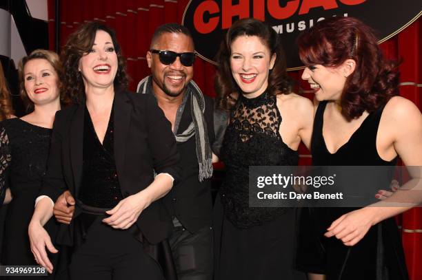 Emma Harris, Sarah Soetaert, Ruthie Henshall, Cuba Gooding Jr., Josefina Gabrielle and Frances Dee attend a drinks reception celebrating the new 2018...