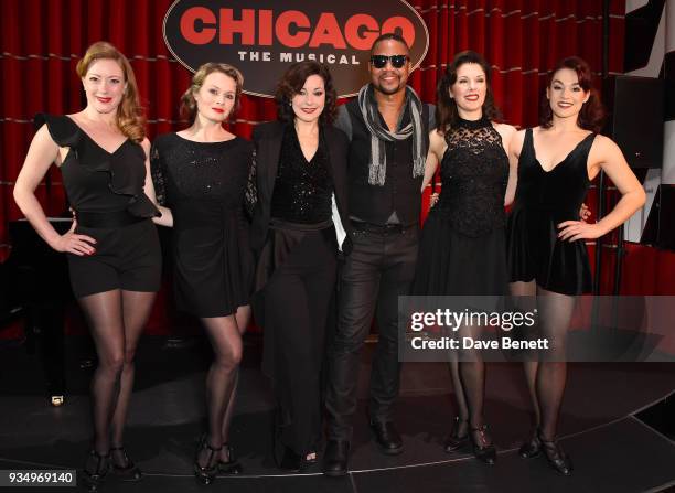 Emma Harris, Sarah Soetaert, Ruthie Henshall, Cuba Gooding Jr., Josefina Gabrielle and Frances Dee attend a drinks reception celebrating the new 2018...