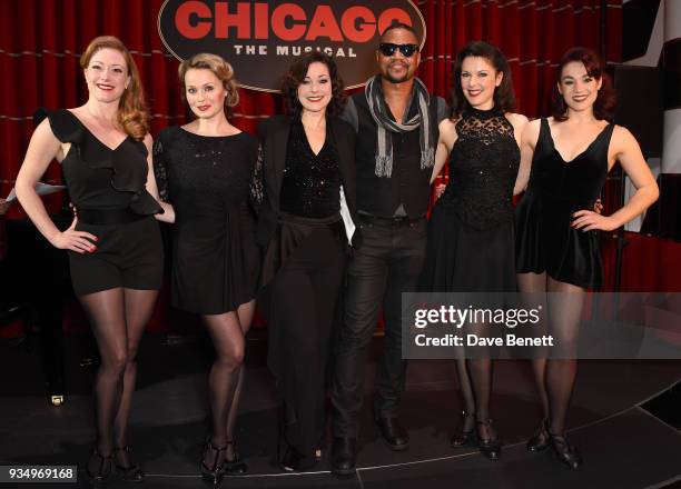 Emma Harris, Sarah Soetaert, Ruthie Henshall, Cuba Gooding Jr., Josefina Gabrielle and Frances Dee attend a drinks reception celebrating the new 2018...