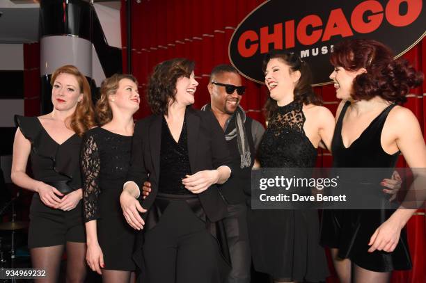 Emma Harris, Sarah Soetaert, Ruthie Henshall, Cuba Gooding Jr., Josefina Gabrielle and Frances Dee attend a drinks reception celebrating the new 2018...