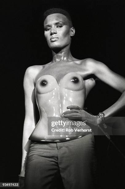 Grace Jones performs live at The Carre Theatre in Amsterdam, Netherlands on September 23 1981