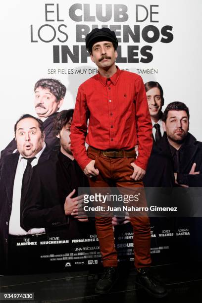Jordi Vilches attends 'El Club De Los Buenos Infieles' photocall at Palacio de la Prensa Cinema on March 20, 2018 in Madrid, Spain.