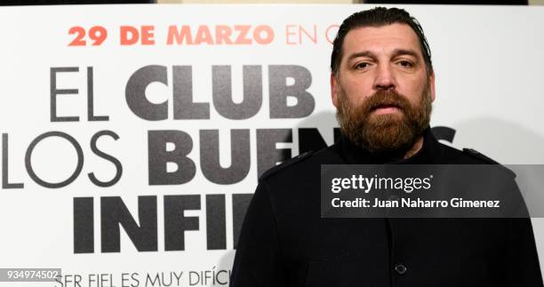 Hovik Keuchkerian attends 'El Club De Los Buenos Infieles' photocall at Palacio de la Prensa Cinema on March 20, 2018 in Madrid, Spain.