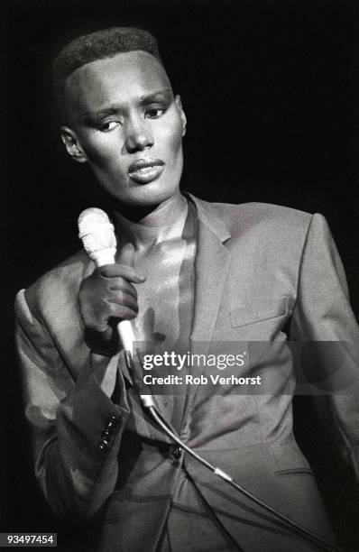 Grace Jones performs live at The Carre Theatre in Amsterdam, Netherlands on September 23 1981