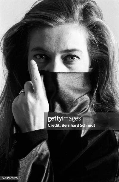 Actress Barbara Rudnik is seen during a photo session on October 14, 1990 in Munich, Germany.