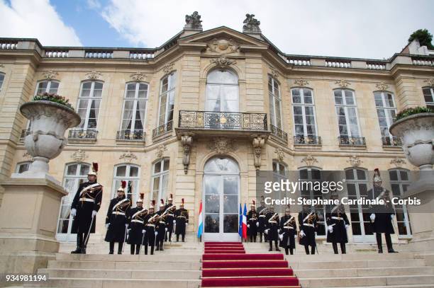 General view of the Hotel de Matignon on March 20, 2018 in Paris, France. The Duke and Duchess of Luxembourg are on a three day state visit to France.