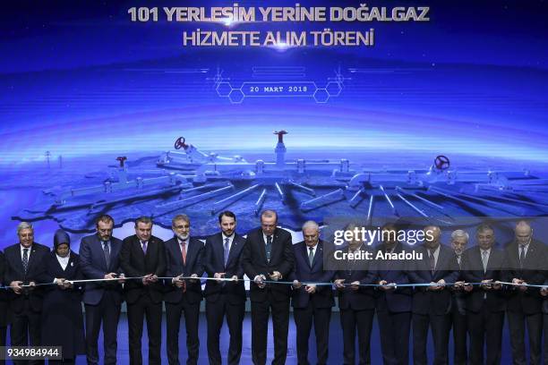 President of Turkey, Recep Tayyip Erdogan , Prime Minister of Turkey, Binali Yildirim , Turkish Energy and Natural Resources Minister Berat Albayrak...