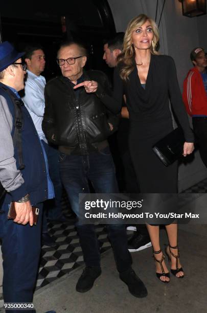 Larry King and Shawn King are seen on March 19, 2018 in Los Angeles, California.