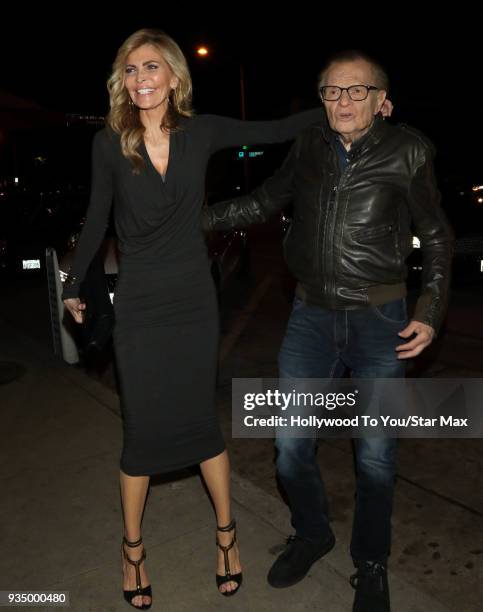 Larry King and Shawn King are seen on March 19, 2018 in Los Angeles, California.