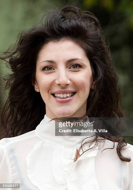Italian actress Isabella Ragno attends "L'Uomo Nero' photocall at Villa Borghese on November 30, 2009 in Rome, Italy.