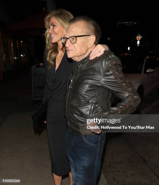 Larry King and Shawn King are seen on March 19, 2018 in Los Angeles, California.