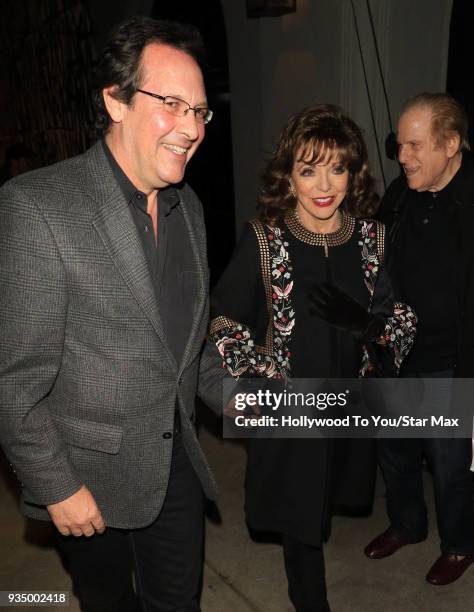 Joan Collins and Percy Gibson are een on March 19, 2018 in Los Angeles, California.