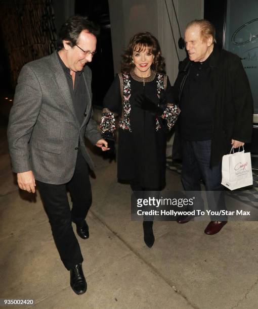 Joan Collins and Percy Gibson are een on March 19, 2018 in Los Angeles, California.