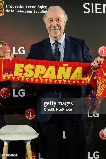 Vicente del Bosque sponsors 'Feel the Colors as Never', LG's campaign to support the Spanish National Soccer Team. March 20, 2018 Madrid. Spain