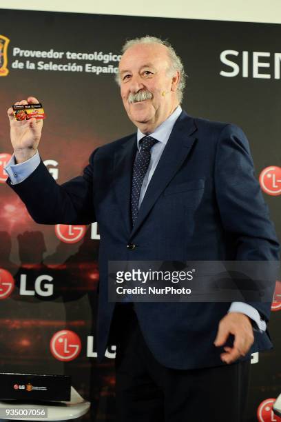 Vicente del Bosque sponsors 'Feel the Colors as Never', LG's campaign to support the Spanish National Soccer Team. March 20, 2018 Madrid. Spain