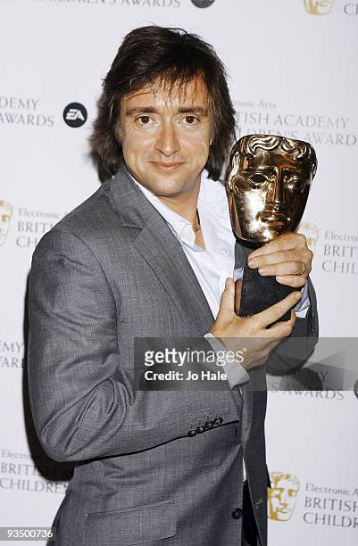 Richard Hammond poses with his award in the press room at the 'EA British Academy Children's Awards 2009' at The London Hilton on November 29, 2009...
