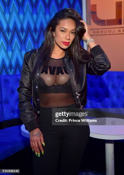 Erica Mena attends "Love and Hip Hop" Season 7 Viewing Party at M Bar on March 19, 2018 in Atlanta, Georgia.