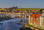 Whitby town and Esk river