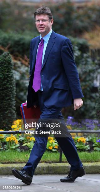 Britain's Business, Energy and Industrial Strategy Secretary Greg Clark arrives at the weekly cabinet meeting in 10 Downing street in central London,...