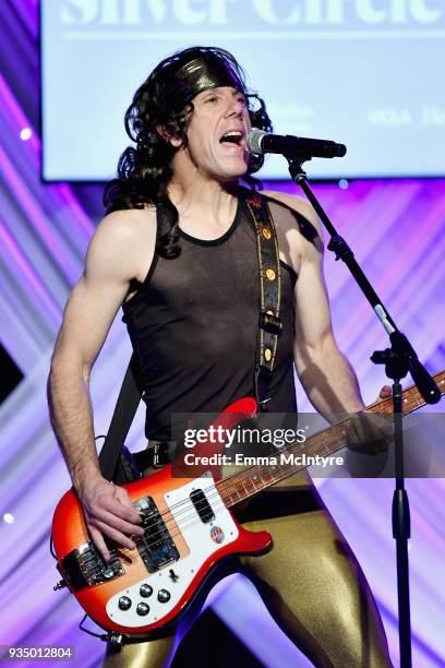 Moe Lato of The Wayward Sons performs on stage during the Venice Family Clinic Silver Circle Gala at The Beverly Hilton Hotel on March 19, 2018 in...