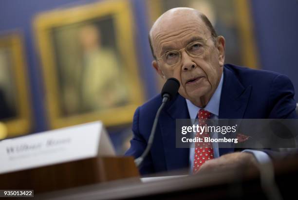 Wilbur Ross, U.S. Commerce secretary, speaks during a House Appropriations Subcommittee hearing in Washington, D.C., U.S., on Tuesday, March 20,...