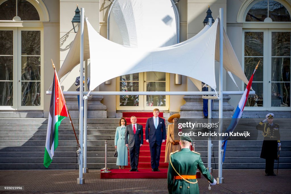King Abdullah II Of Jordan And Queen Rania Of Jordan On Official Visit In The Hague : Day One
