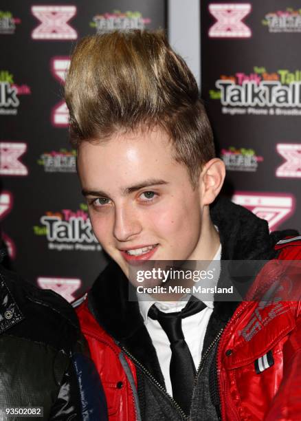 Edward Grimes poses at a photocall for X Factor contestants recently voted out of the show on November 30, 2009 in London, England.