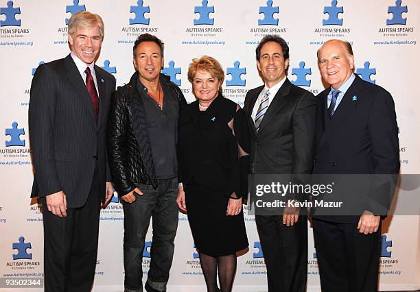 Exclusive* David Gregory, Bruce Springsteen, founder of Autism Speaks Suzanne Wright, Jerry Seinfeld and founder of Autism Speaks Bob Wright...
