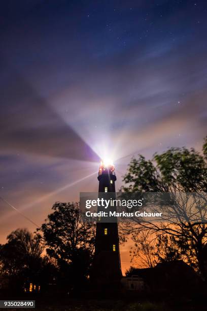 flügge lighthouse - fehmarn stock pictures, royalty-free photos & images