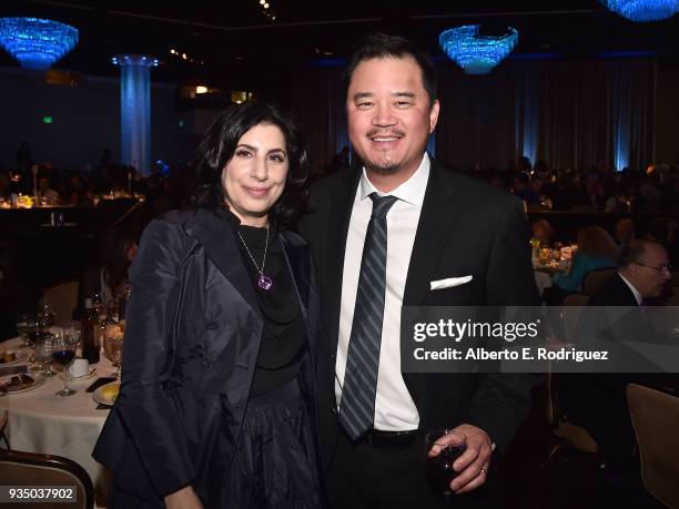 Sue Kroll and Dr. Jay Lee attend the Venice Family Clinic's 36th Annual Silver Circle Gal at The Beverly Hilton Hotel on March 19, 2018 in Beverly...