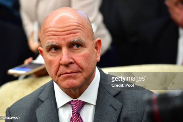 National Security Advisor H.R. McMaster attends a meeting between President Donald Trump and Crown Prince Mohammed bin Salman of the Kingdom of Saudi...