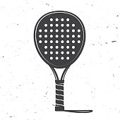 Padel tennis racket icon. Vector illustration