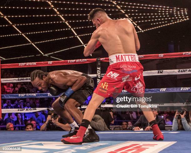 Jose Ramirez defeats Amir Imam by Unaimous Decision in their Super Lightweight Title fight at The Hulu Theatre at Madison Square Garden on March 17,...