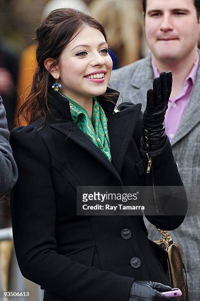 Actress Michelle Trachtenberg attends the 83rd annual Macy's Thanksgiving Day Parade on the streets of Manhattan on November 26, 2009 in New York...