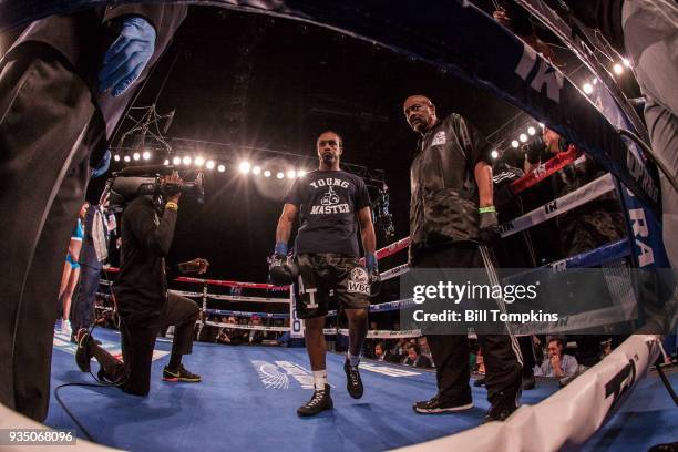 Jose Ramirez defeats Amir Imam by Unaimous Decision in their Super Lightweight Title fight at The Hulu Theatre at Madison Square Garden on March 17,...