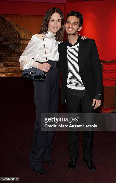 Elsa Zylberstein and Mehdi Dehbi poses at the premiere of "'La Folle Histoire d'Amour de Simon Eskenazy" -at Cinema Gaumont Capucine on November 30,...
