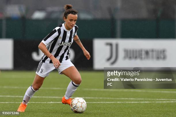 Barbara Bonansea of Juventus Women in action during the serie A match between Juventus Women and Pink Bari at Juventus Center Vinovo on March 17,...