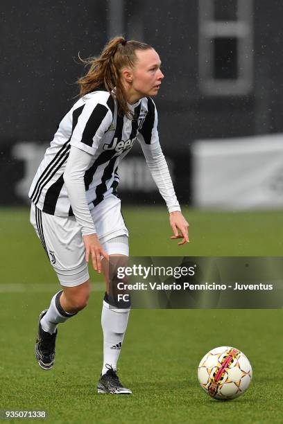 Sanni Franssi of Juventus Women in action during the serie A match between Juventus Women and Pink Bari at Juventus Center Vinovo on March 17, 2018...